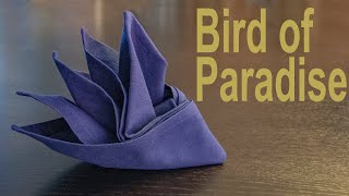 Napkin Fold Bird of Paradise Tutorial