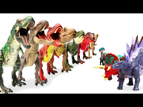 GINORMOUS Lineup Of ALL Jurassic T-Rex Figures | Real Feel T-Rex, Super Colossal T-Rex & More!