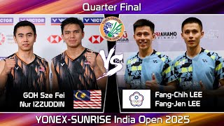 GOH Sze Fei /Nur IZZUDDIN vs Fang-Chih LEE /Fang-Jen LEE | India Open 2025 Badminton