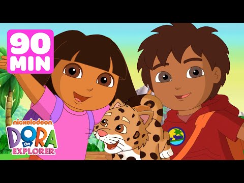 Dora & Diego's Daring Baby Jaguar Rescues! 😺 90 Minutes | Dora the Explorer | Dora & Friends