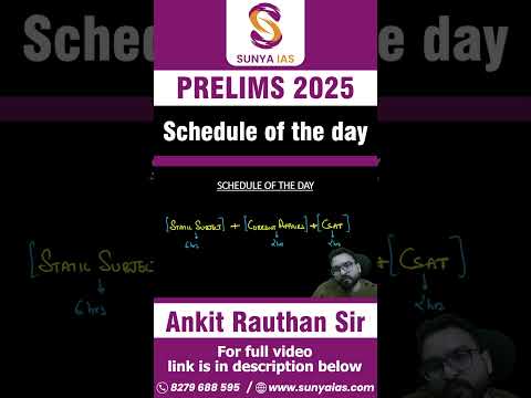 Schedule of the day till Prelims 2025 | How to Manage Time Effectively | UPSC Prelims | Sunya IAS