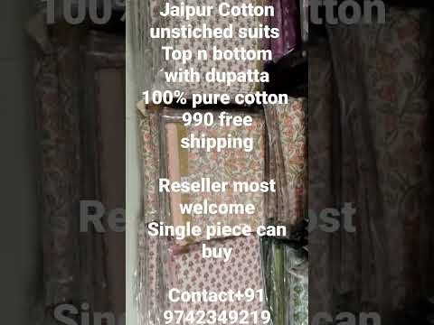 Jaipur cotton unstiched dress material