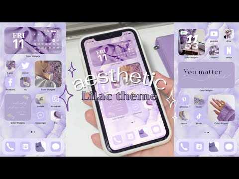 customize your iphone 🌷 (lilac theme) iOS15 💜 | how to have an aesthetic phone