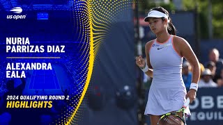 Nuria Parrizas Diaz vs. Alexandra Eala Highlights | 2024 US Open Qualifying Round 2