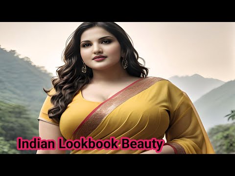 Yellow Silk Cotton Saree Photoshoot | Indian Lookbook Model | Plus Size Model