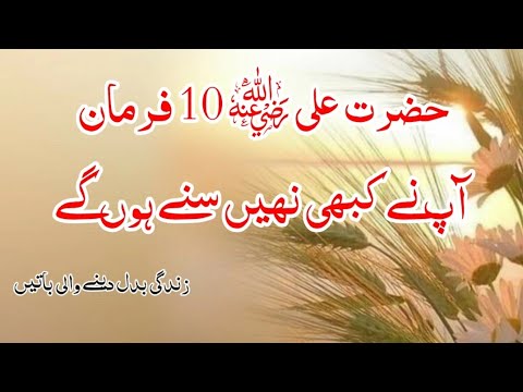 top 10 best qoutes | hazrat ali (r.a) k aqwal | golden words by pak voice | islam ki batain