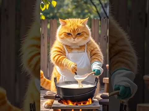 Fatty Chef #cat #chubbycat #catfunny #funny #aicat #catvideos #cute #funnycatvideos #funnycats