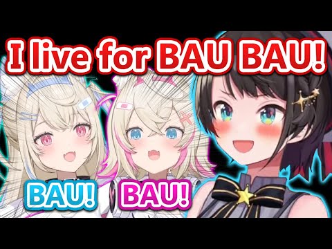 Subaru Got Addicted To FuwaMoco's "BAU BAU" And Can't Get Enough...