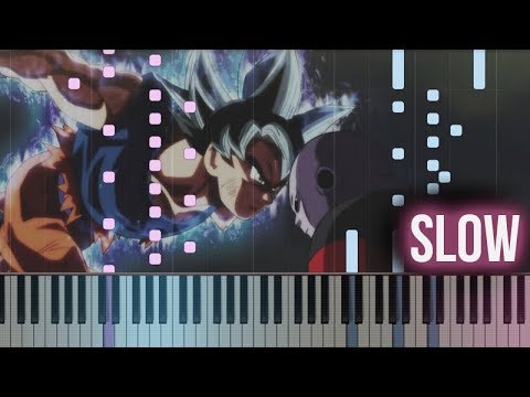 Dragon Ball Super - Clash Of Gods/Ultra Instinct | How To Play Piano Tutorial [SLOW] + Sheets