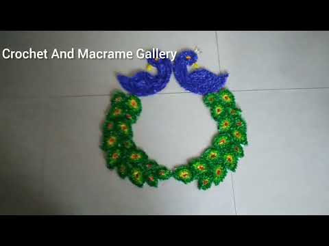 Fur Wool Rangoli Design | Crochet And Macrame Gallery |#furwoolrangoli #crochet #Macrame