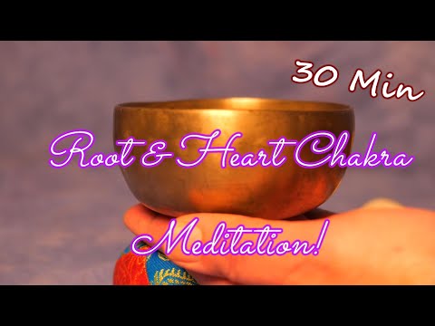 ROOT & HEART CHAKRA MEDITATION W/ANTIQUE SMALL BOWL~ 30 MIN LOVE & BLESSINGS! WWW.TEMPLESOUNDS.NET