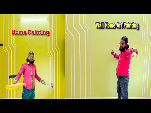 masking tape wall design super painting // wall Home Painting #youtubeshorts