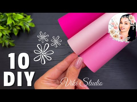 10 IDEAS! 🌸 Easy Paper Flowers Beautiful Craft Ideas