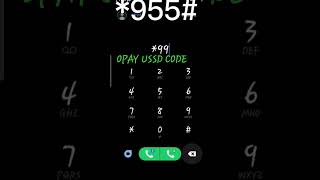 OPAY USSD CODE