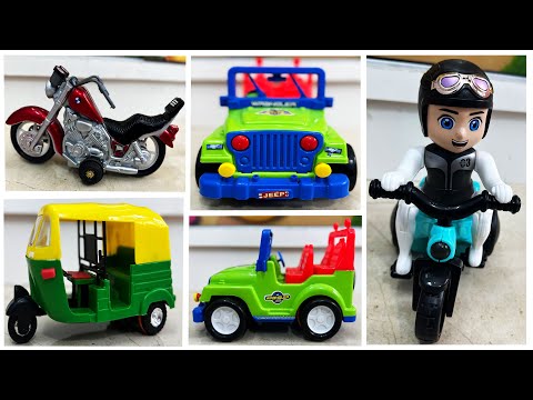 "Adithi's Epic Adventure with Auto Jeep Car Bike and More: A Fun Toy Review Pretend Play for Kids!"