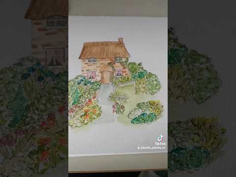 cosy watercolor painting #art #artwork #drawing #painting #video #challenge #cosy #watercolor