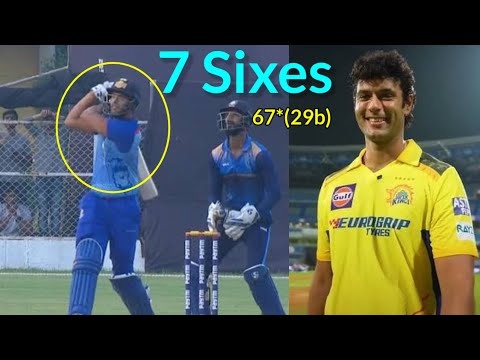 Shivam Dube Batting in Vijay Hazare Trophy 2025 CSK Practice Match IPL today