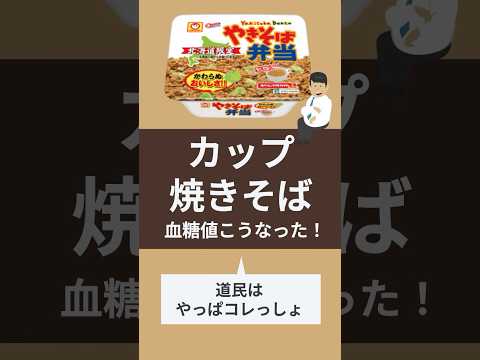 【検証】カップやきそば食べたら血糖値こうなった！#血糖値 #糖尿病 #リブレ