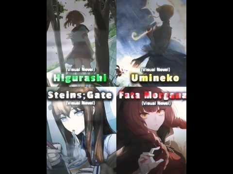 Higurashi vs Umineko vs Steins Gate vs Fata Morgana | Visual Novel #shorts