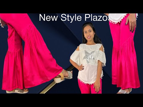 New Preeti Style Plazo Cutting and Stitching/ Pant Plazo Cutting or Silai / Up Down Plazo Tutorial