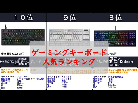 2024年【プロ御用達最強デバイス】ゲーミングキーボード 人気ランキングTOP10