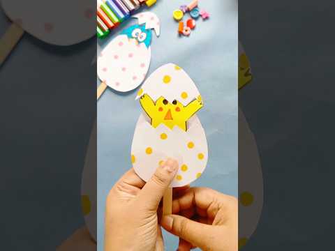 baby duck🦆 craft | easy craft for kids | paper craft #shorts #ytshorts #papercraft