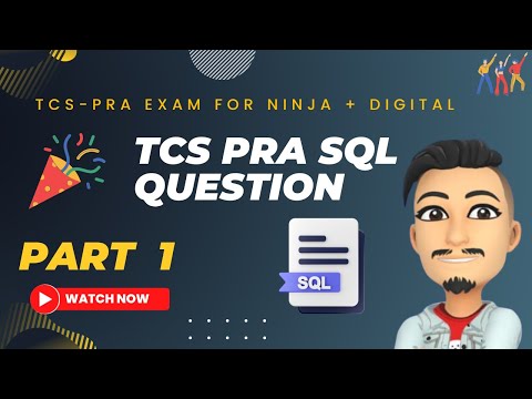 TCS PRA SQL QUESTIONS PART 1 | TCS IPA CPA SQL MCQ QUESTION WITH ANSWER MOST REPEATED