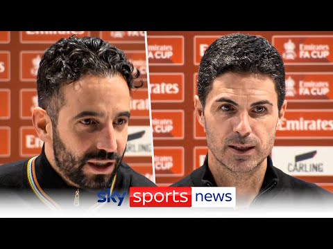 Ruben Amorim and Mikel Arteta react to Manchester United's FA Cup win over Arsenal