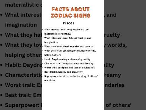 Facts about Zodiac Signs #astrology #zodiac