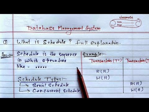 DBMS Schedule(Serial & Concurrent) | Learn Coding