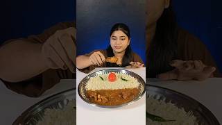 Spicy Chicken Curry With Rice Eating Challenge | Indian Street Food Mukbang #shorts #foodchallenge