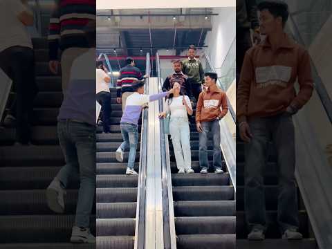 Face Touching ￼prank 🤣 on Escalator #shorts #shortsfeed #short #treandingprank #funny #ytshorts