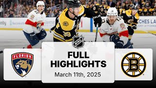 NHL Highlights | Panthers vs. Bruins | March 11, 2025