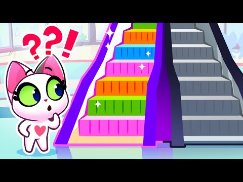 Uh-Oh 😱 Family Got Lost in the Mall 🛍️ Educational Kitty Cartoons and Stories for Kids 😻Purr-Purr