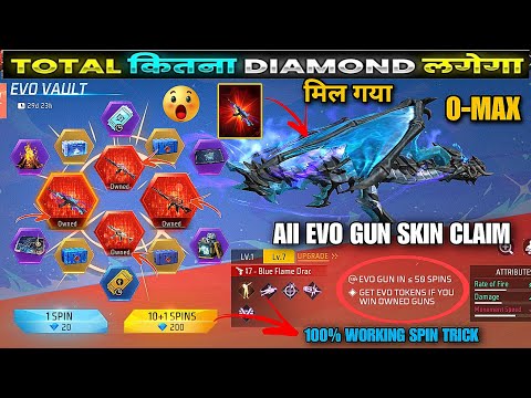 New Evo Vault Event Free Fire | Evo Ak47 Blue Frame Draco Return | New Evo Vault Event Spin