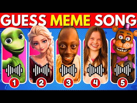 GUESS MEME & WHO'S SINGING🎤⭐🔥| Tenge Tenge, Lay Lay, Salish Matter, MrBeast, Freddy 🎵