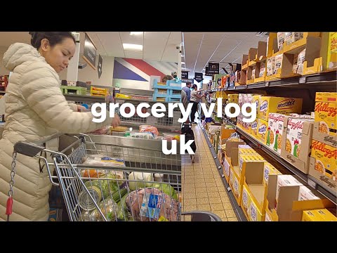 realistic grocery shopping vlog UK | ASMR grocery shopping no talking