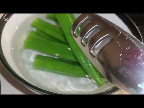 Blanched Lady Finger in Garlic Soy Sauce Chinese Recipe