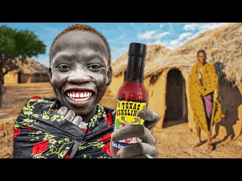 African Tribe Tries American Hot Sauce (Extreme Heat)