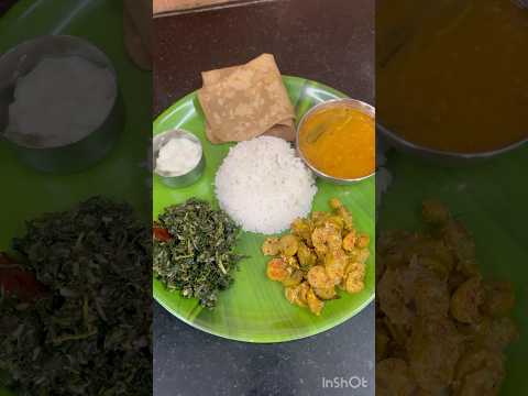 #shorts 😍Today’s Simple lunch/Keerai& Kovakkai Poriyal/Sambar/Chapati #lunch #sambar #foodie #viral