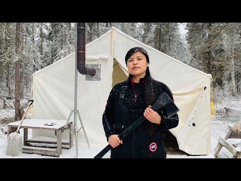 ESCAPE to the WILDERNESS || HOT TENT WINTER CAMPING