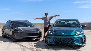 2025 Toyota Camry vs NEW Tesla Model 3 - Which is the Better Daily Driver?