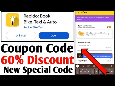 Rapido new coupon code | rapido coupon code today | rapido coupon code latest