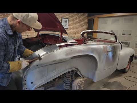 The complex panel fabrication continues... connecting the trunk to the quarter panels 😬