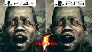 Resident Evil 5 PS4 Pro VS PS5 Graphics Comparison Gameplay / PlayStation 5 VS PlayStation 4 Pro HD