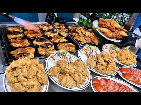 Awesome! Korean fried chicken, spicy barbecue chicken, Korean street food