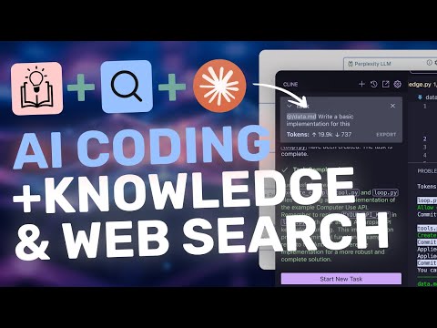 Cline & Aider + Knowledge + Web Search : AI Coding with KNOWLEDGE BASE & WEB SEARCH is AMAZING!