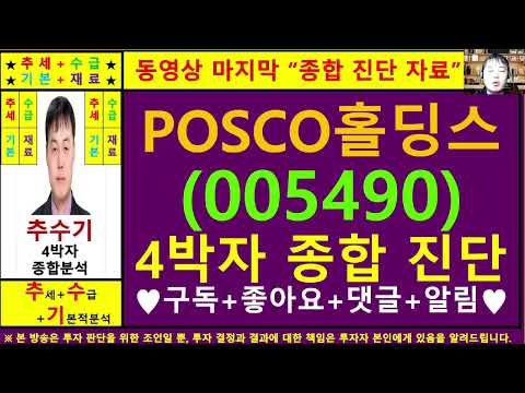 POSCO홀딩스(005490)종목진단및향후주가전망 추수기(추수)전문가