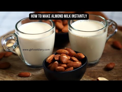 How to Make Almond Milk Instantly| At Home Almond (Badam) Milk Recipe - 1Year+ Baby Food