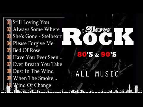 Slow Rock Ballads 70s, 80s, 90s - Scorpions, Aerosmith, Bon Jovi, U2, Ledzeppelin ...